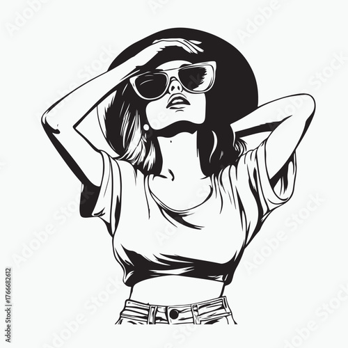 woman wearing summer clothes
