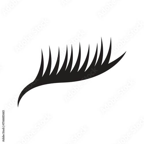 eyelash logo icon illustration  flat