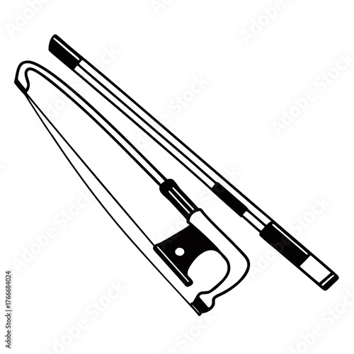 Classic Violin Bow String Instrument Illustration