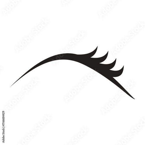 eyelash logo icon illustration  flat
