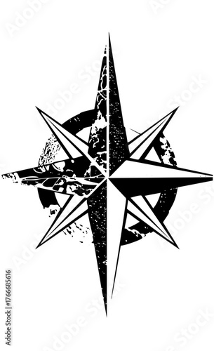 Compass Points Direction in Nautical Chart