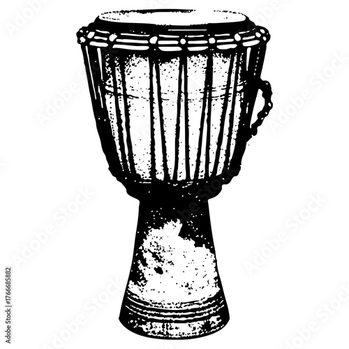 Djembe Drum Illustrates Rhythm in Musical Performance