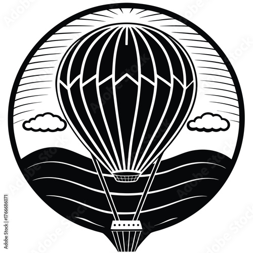 hot air balloon vector
