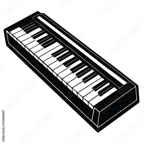 piano keys vector illustration