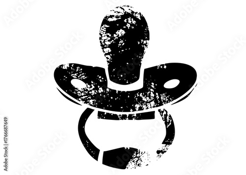 Pacifier Illustrates Childhood in Distressed Texture