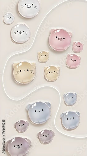 buttons on a white background