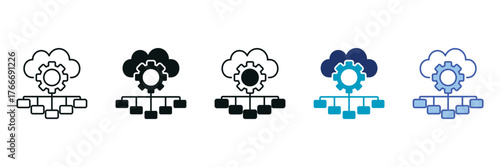 Classification Icon Set Consisting of Multiple Styles Vector Illustration