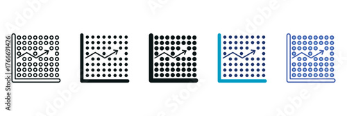 Regression Icon Set Consisting of Multiple Styles Vector Illustration