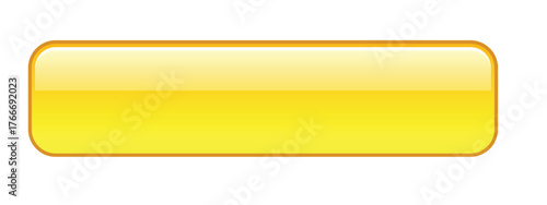 A glossy yellow button with rounded corners isolated on white background, ideal for websites, apps, and graphic design projects needing a vibrant touch