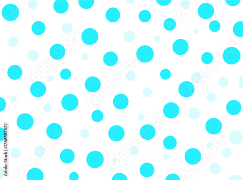 Light blue polka dots on a white background, cheerful and playful pattern for design and decoration