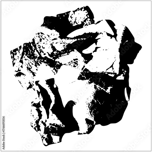 Skull Illustrates Decay in Abstract Composition