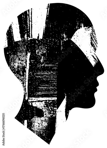 Portrait Reveals Identity in Abstract Composition