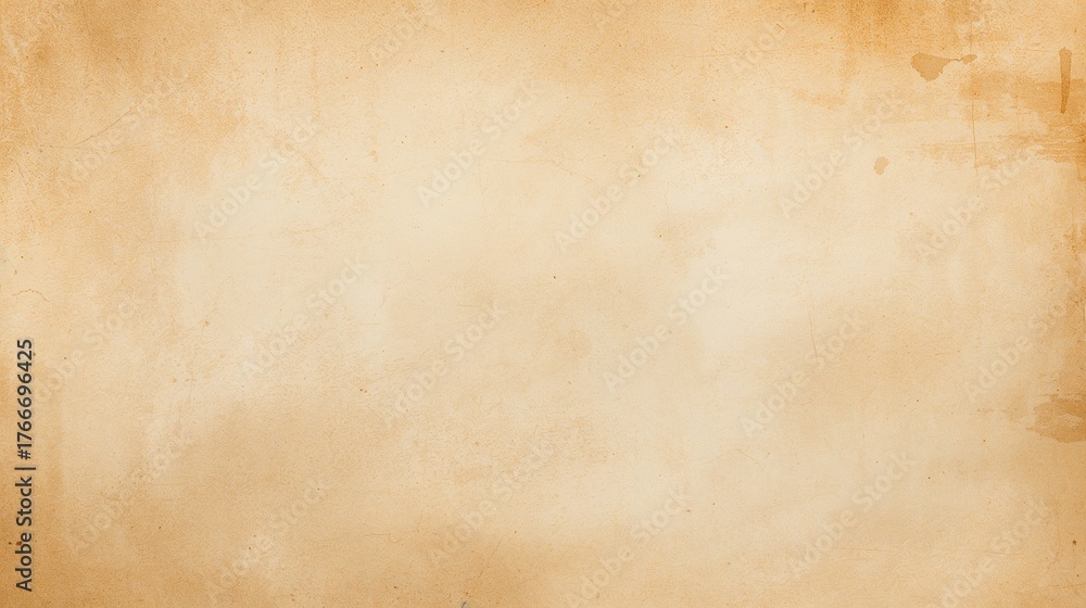 Fototapeta premium vintage parchment paper with a textured, stained appearance, offering an antique feel. The paper has a warm, inviting hue and subtle imperfections