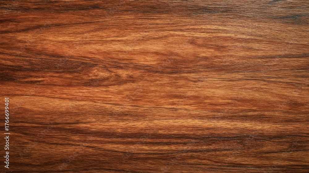 Fototapeta premium Rich brown wood texture with natural grain patterns. Artificial intelligence image