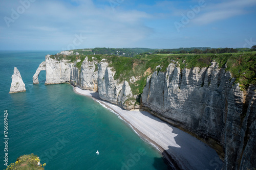 Fotografie Falaises d'Étretat, Seine-Maritime, Pays de Caux