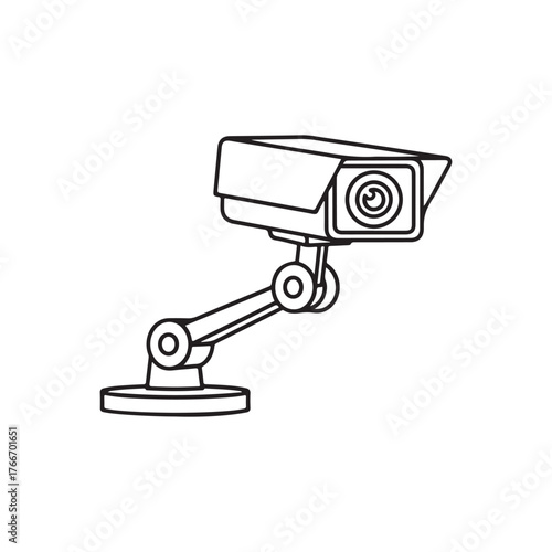 Vector art of security camera