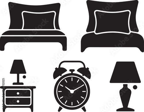 Assortment of Bed and Bedside Lamp for Home Decorating Sleep Furniture