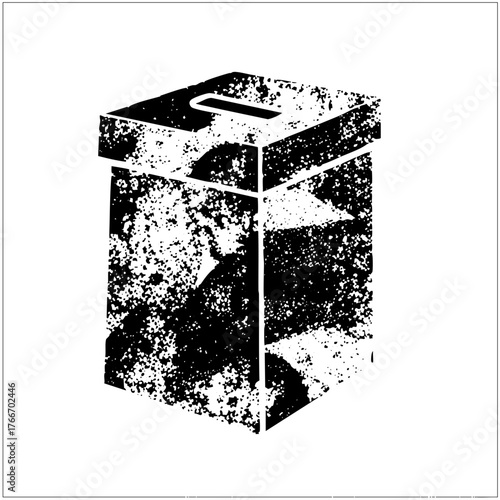 Donation box receives contributions in a public space