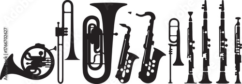 Symphony Instruments Orchestra Collection Ensemble Sounding Arts Graphic Black Style