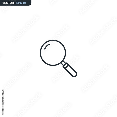 Search, linear style sign for mobile concept and web design