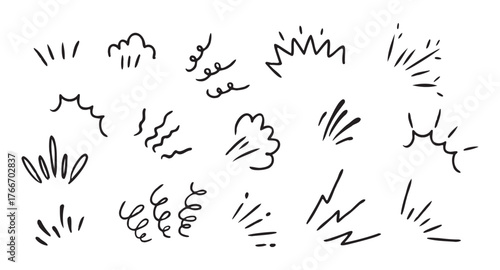 Hand-drawn Comic Style Visual Effect Doodles Collection
