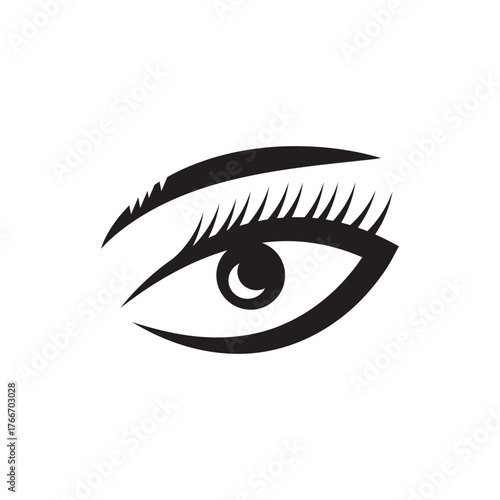 eye logo icon illustration flat