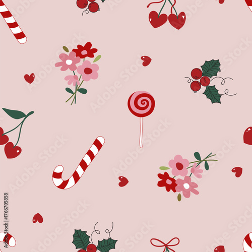 floral christmas seamless