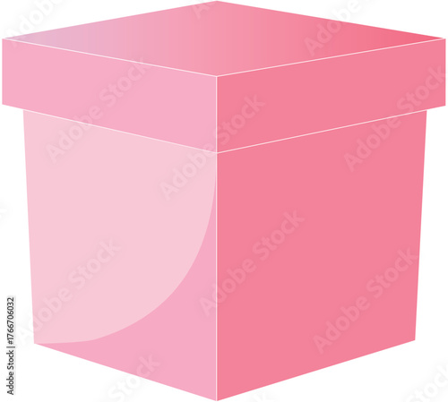 pink box isolated on white background