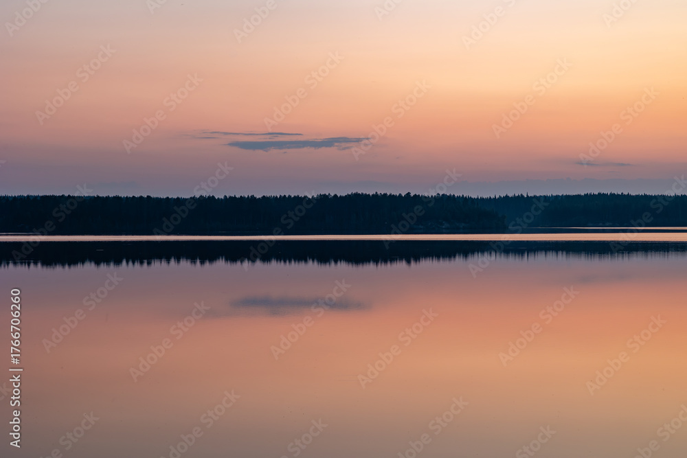 Fototapeta premium sunrise over the lake