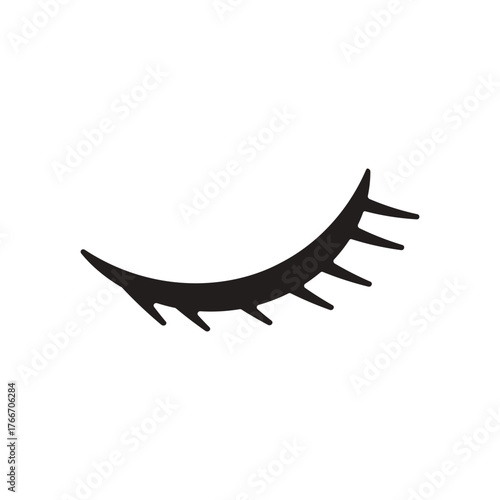 eyelash  logo icon illustration flat