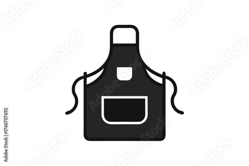 Minimalist apron icon design for kitchen or cooking themes  