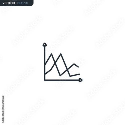 Statistics, linear style sign for mobile concept and web design