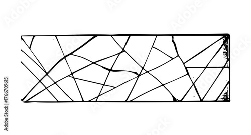 Broken glass shatters dramatically in a fractured