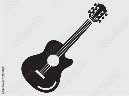 guitar vector illustration minimalist icon