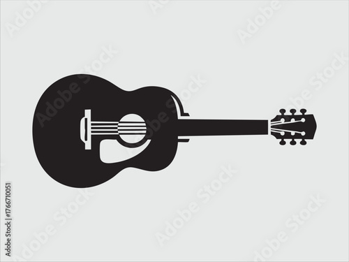 guitar vector illustration minimalist icon