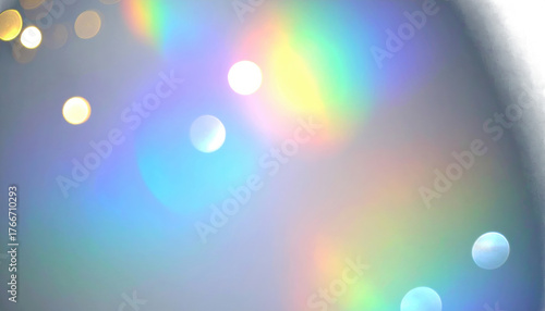 Dreamlike Bokeh Light Overlay with Grainy Vintage Film Texture PNG