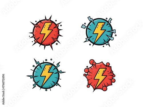 high voltage sign vecor illustration