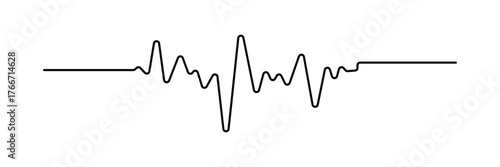 Vector art of heartbeat line for medical concept. cardiology line wave. 