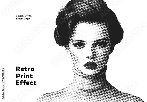 Retro Print Photo Effect