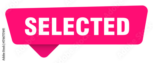 selected magenta sticker isolated on transpatent background. selected sign
