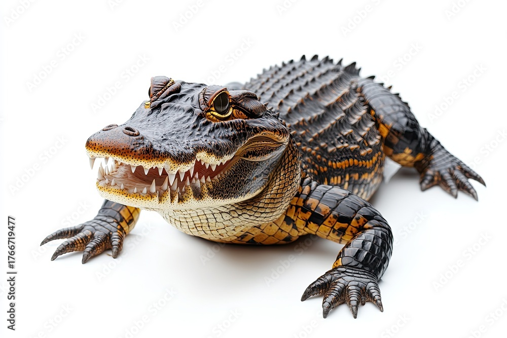 Fototapeta premium crocodile isolated on white background