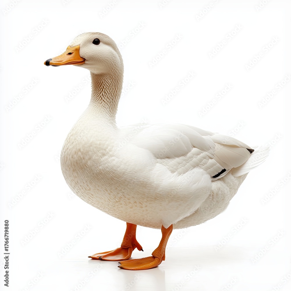 Obraz premium Duck on a white background