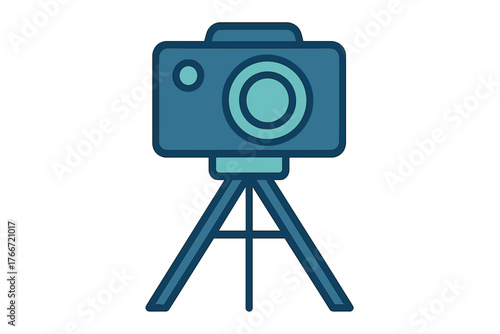 High quality professional photographic camera equipment on a stable tripod