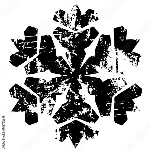 Snowflake texture in winter weather