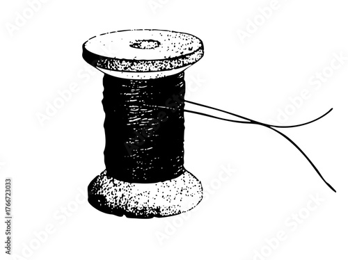 Thread Spool Illustrates Craftsmanship in Textile Design