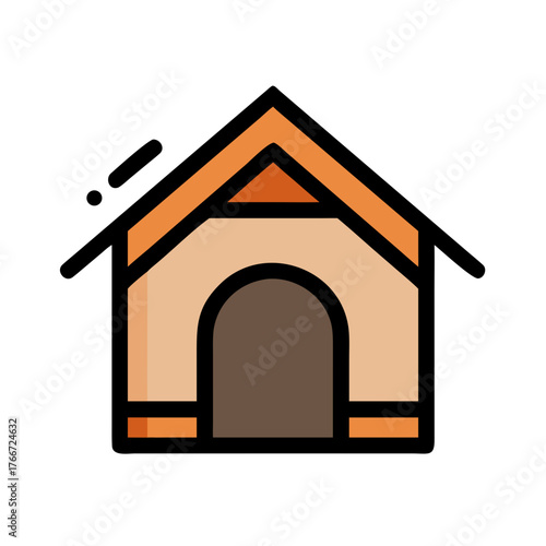 Dog house icon vector illustration