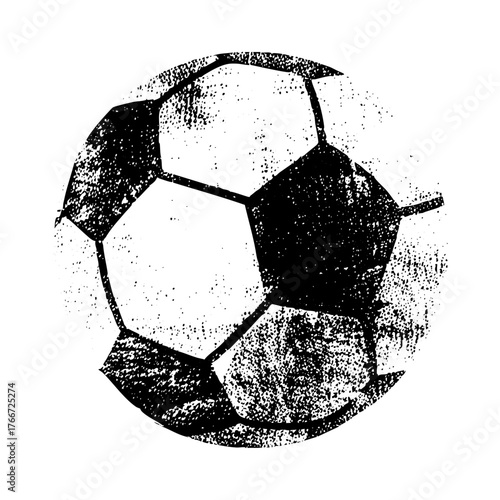 Soccer ball texture in a sports illustration