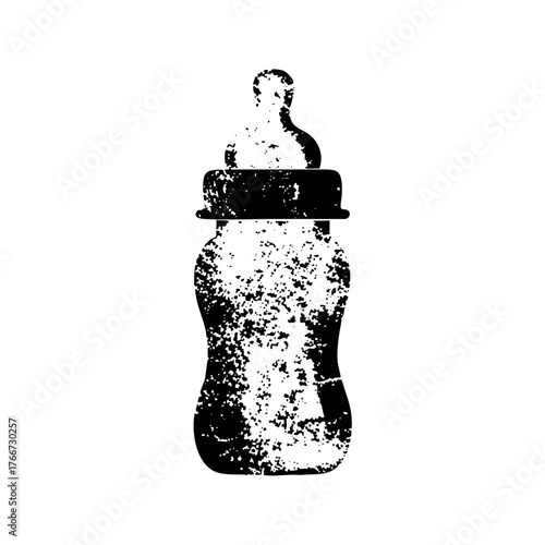 Baby bottle texture in illustration