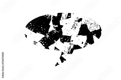 Abstract Face Reveals Emotion Fragmented Portrait