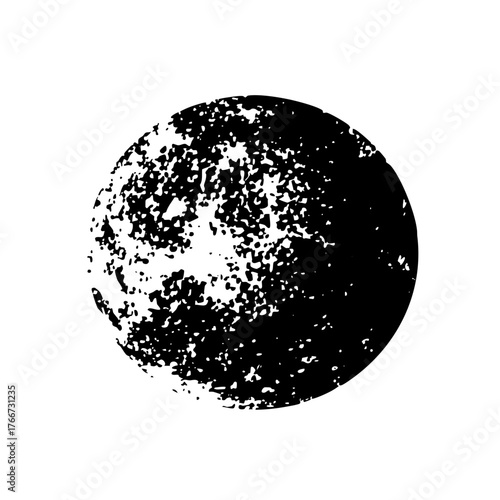 Moon appears textured with craters in a night sky